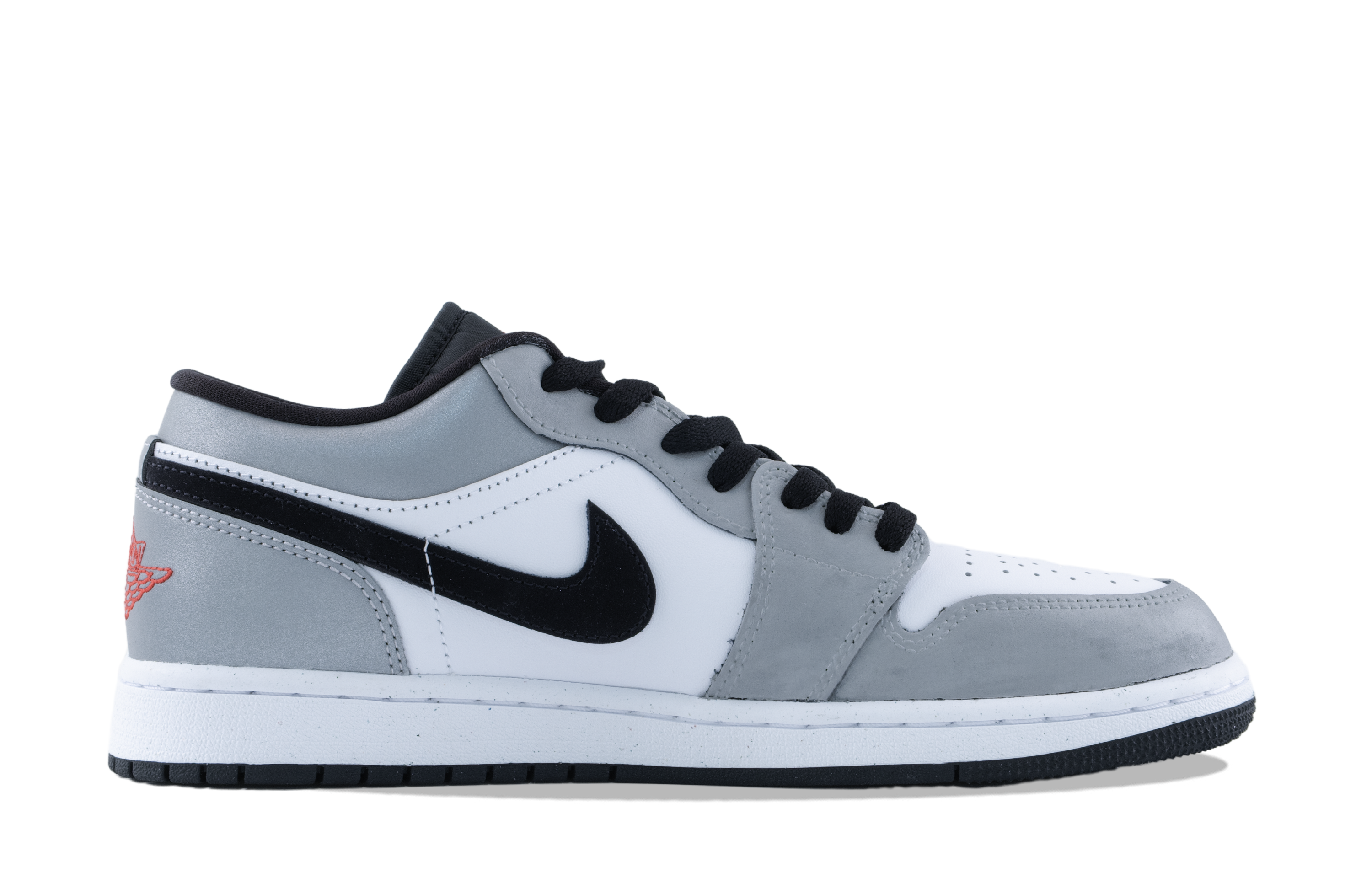 Jordan Air Jordan 1 Slip Resistant Abrasion Resistant Low Top Vintage Basketball Shoes Unisex Smoke Gray