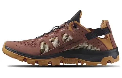 SALOMON Techamphibian 5 Cow Leather Slip Resistant Cushioning Abrasion Resistant Cushioning, Wear Resistant Low top