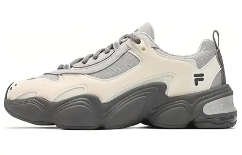 FILA FUSION TENACITY Textile, Synthetic Leather Low top Chunky Sneakers Women's Gray White