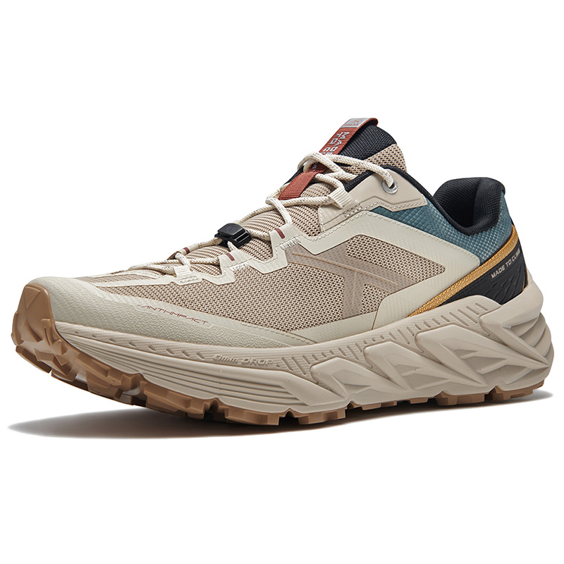 KAILAS Slip Resistant, Abrasion Resistant, Breathable Low top Mountaineering Hiking Shoes Men’s Sandstone/Birch White