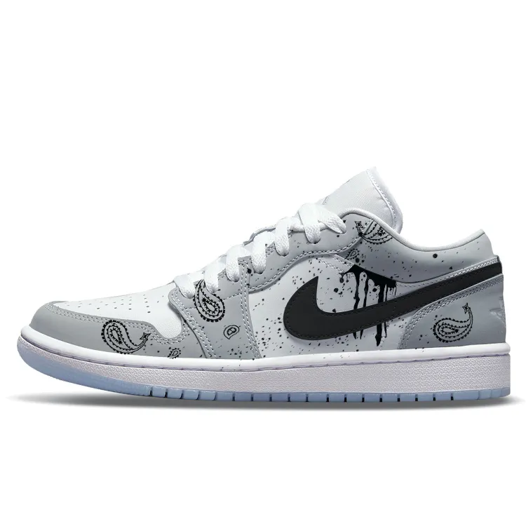 Jordan Air Jordan 1 Vintage Basketball Shoes Women's Low Top White/Gray