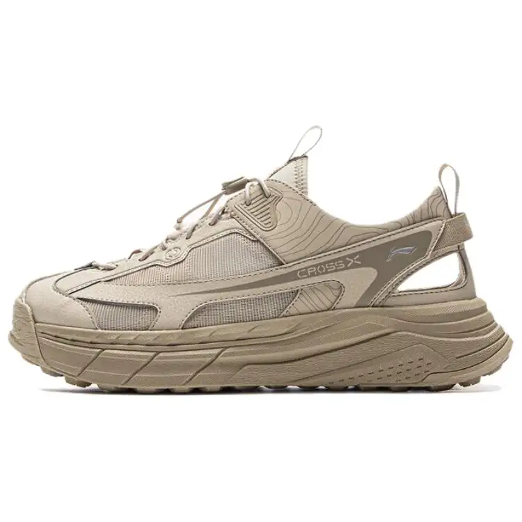 Li Ning Slip Resistant And Breathable River Trekking Shoes Unisex Beige