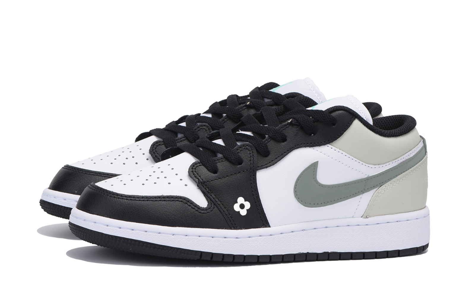 Jordan Air Jordan 1 Low top Vintage Basketball Shoes Men’s White Gray