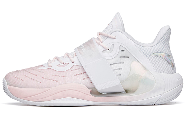ANTA Water Flower 4 Basketball Shoes Men's Low Top White/Pink
