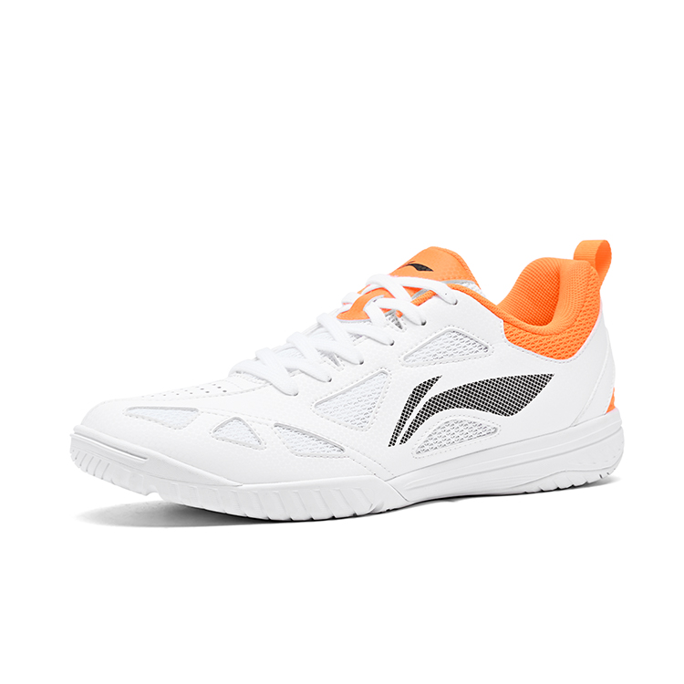 Li Ning Love Table Tennis Casual Scenario Low top Table Tennis Shoes Unisex White Orange