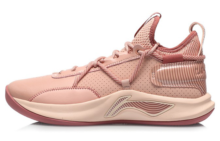 Li Ning Speed Team Textile, Synthetic Leather Slip Resistant Abrasion Resistant Low top Basketball Shoes Men's