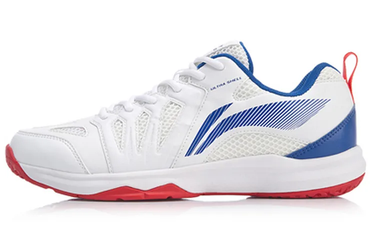 Li Ning Ace Textile, Synthetic Leather Cushioning Slip Resistant Abrasion Resistant Breathable Low top Badminton Shoes