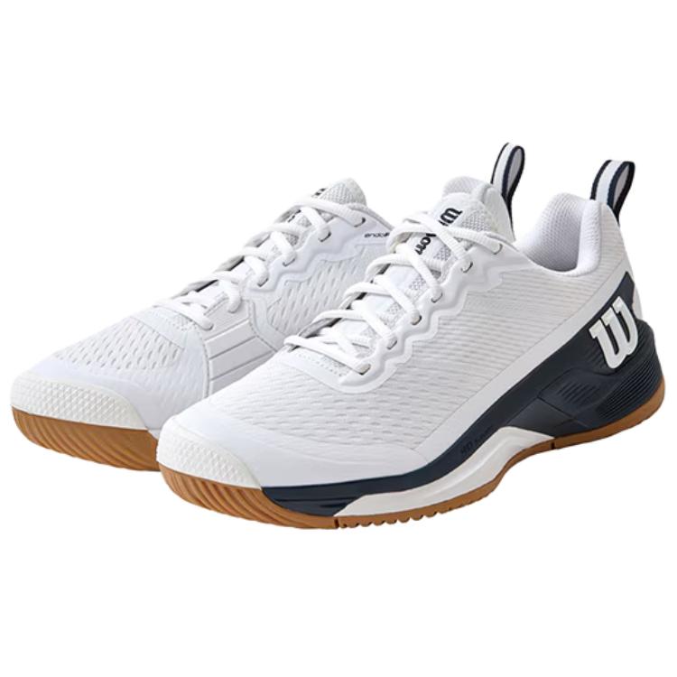 Wilson RUSH PRO 4.5 Slip Resistant Abrasion Resistant Coverage Support Low top Tennis Shoes Men’s White Blue