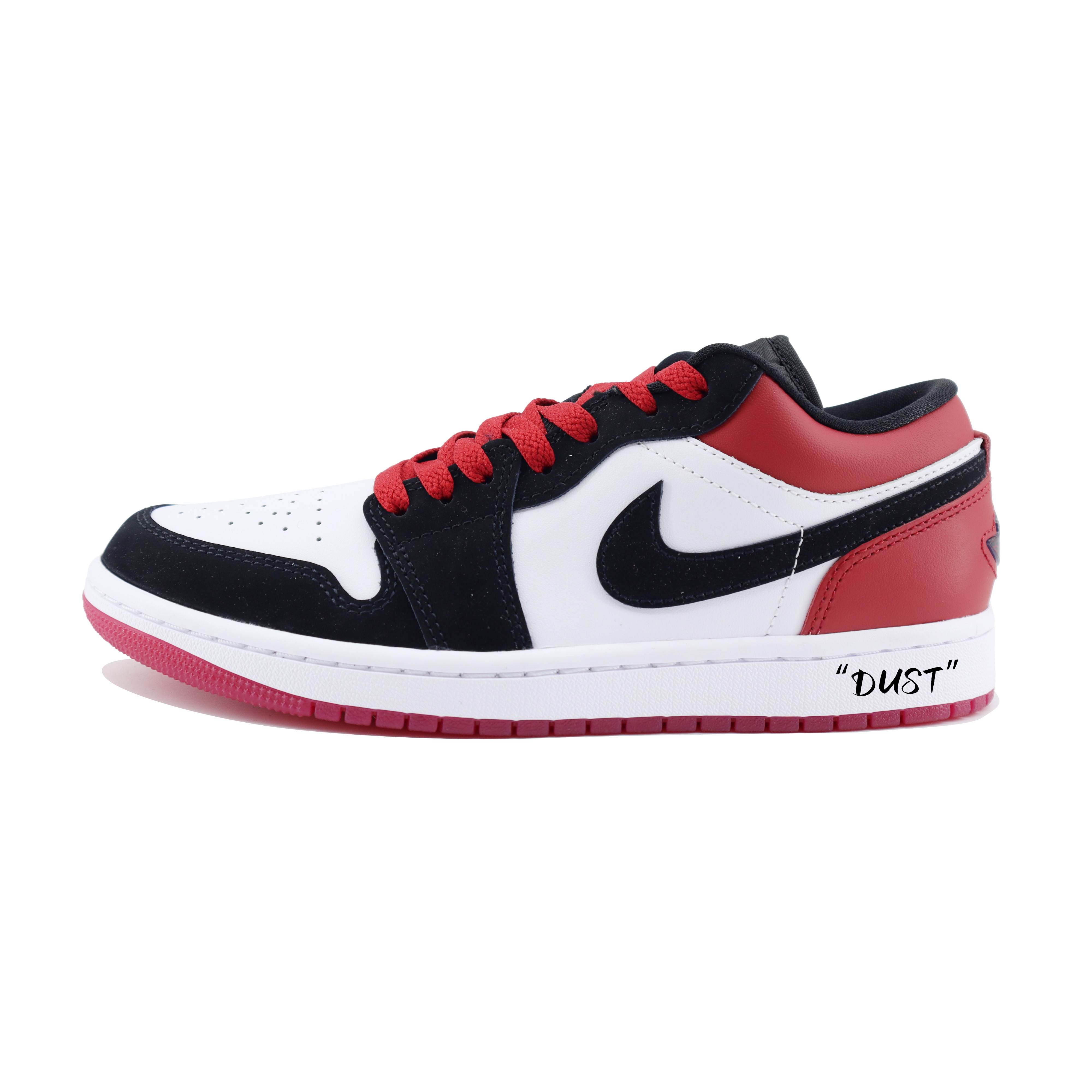 Jordan Air Jordan 1 ‘White Black Gym Red’ Slip Resistant Abrasion Resistant Low top Vintage Basketball Shoes Unisex