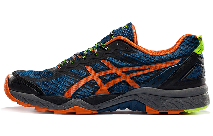 ASICS GEL FujiTrabuco 7 Trail Running Shoes Men's Blue Orange