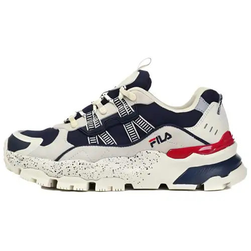 FILA Trek Fieldstone Synthetic Leather Low top Chunky Sneakers Unisex Blue White