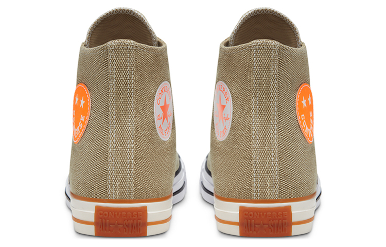 Кеды Converse Chuck Taylor All Star (бежевые) — 卡其色/荷兰橙/白色 — фото 5