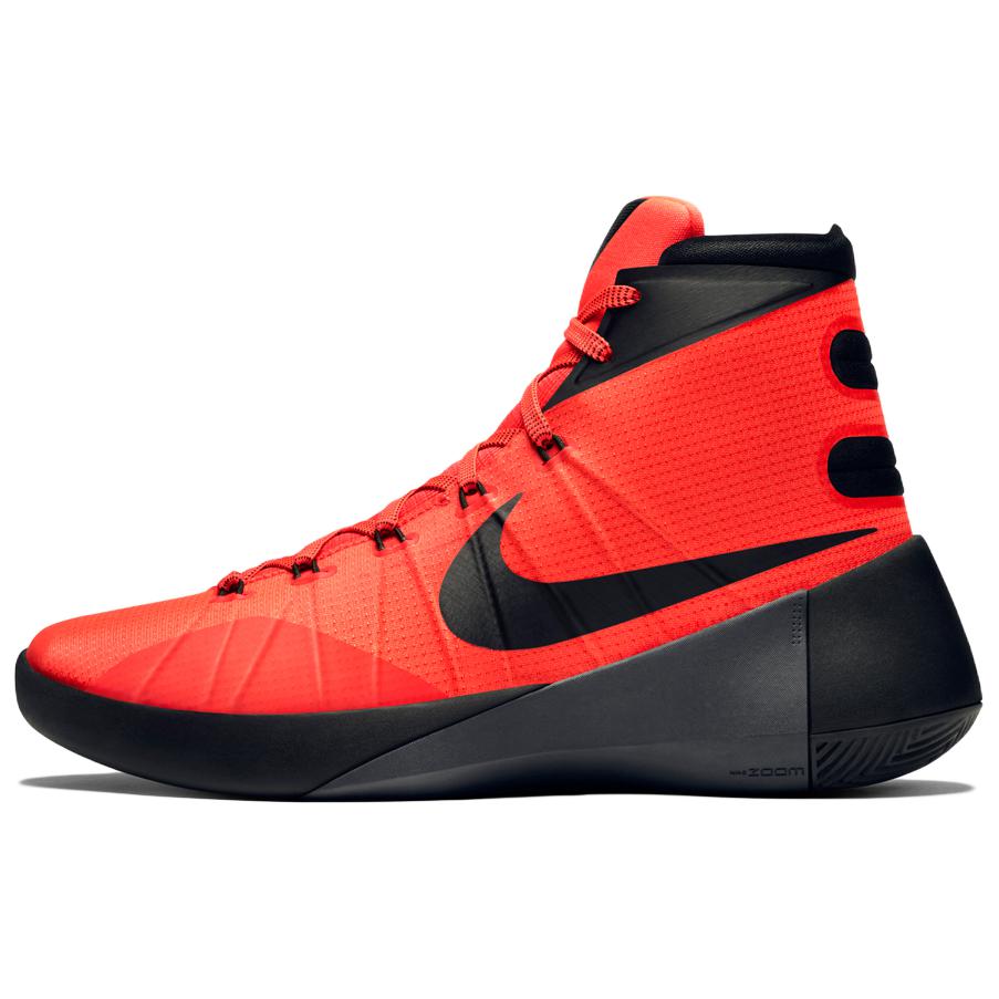Nike Hyperdunk 2015 Cushioning Slip Resistant Abrasion Resistant High top Basketball Shoes Men's Red Black EP