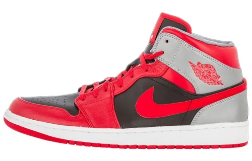 Jordan 1 Mid Fire Red Cement