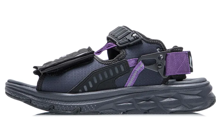 Li Ning Beach Sandals Men's Black Gray