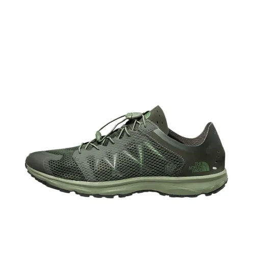 THE NORTH FACE Abrasion Resistant Breathable Low top Hiking Shoes Men's Green