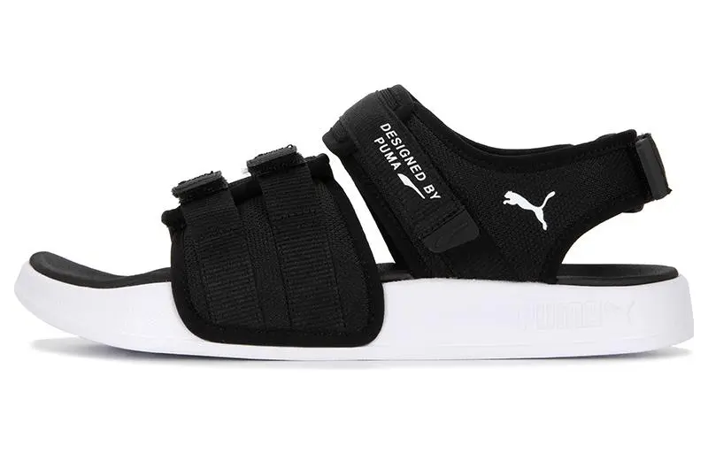 PUMA Leadcat City Sandal EVA Comfortable Beach Sandals Unisex Black White