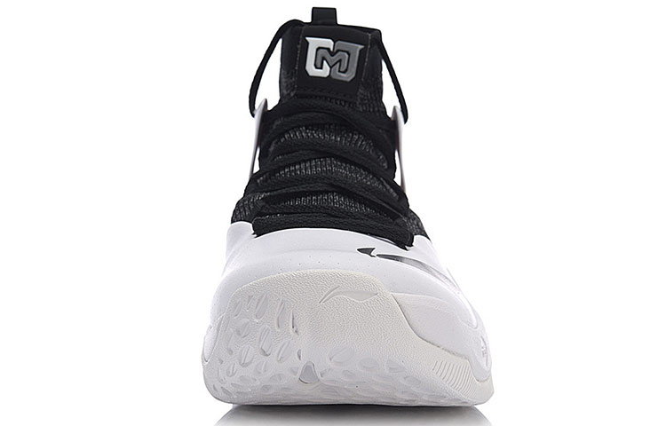 Li Ning SONIC 6 V2 Fabric Cushioning Slip Resistant Abrasion Resistant High top Basketball Shoes Men’s Black White