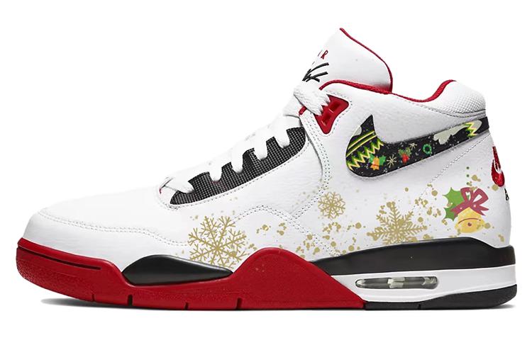 Nike Flight Legacy Mid top Vintage Basketball Shoes Men's Red White