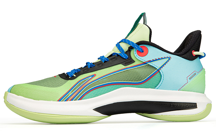 Li Ning Low top Performance Basketball Shoes Men’s Green Blue