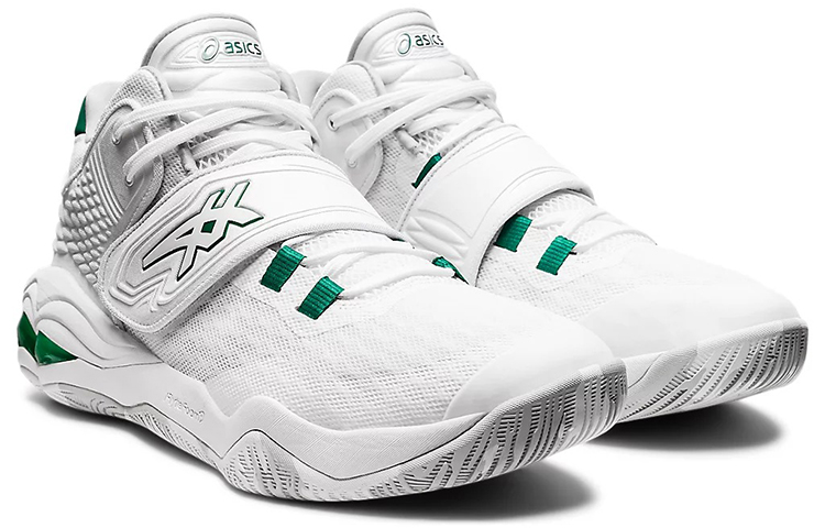 Мужские кроссовки ASICS Invade Nova (бело-зеленые) — Белый / зелёный — фото 3