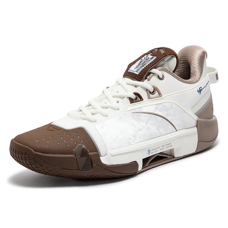 361° Slip Resistant, Abrasion Resistant, Breathable Low top Basketball Shoes Men’s White Umber