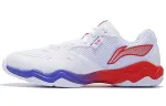 Li Ning 2 Textile, Synthetic Leather Comfortable Cushioning Slip Resistant Abrasion Resistant Low top Badminton Shoes