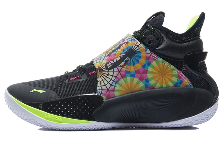 Li Ning SONIC 9 Notre Dame De Paris Rebound And Wear resistant Mid top Basketball Shoes Men’s Black
