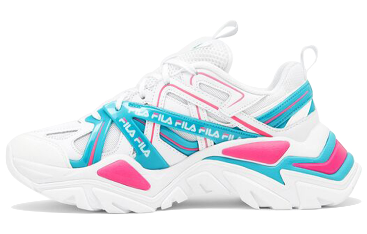 FILA Electrove 2 Mesh, Textile Mesh Low top Chunky Sneakers Unisex White Blue Pink Korean Style