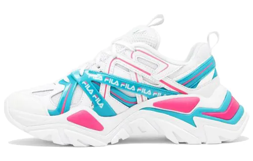 FILA Electrove 2 Mesh, Textile Mesh Low top Chunky Sneakers Unisex White Blue Pink Korean Style