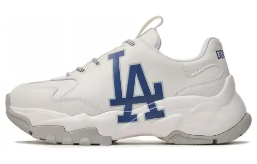 MLB Big Ball Chunky Height Increasing Low top Chunky Sneakers Unisex White Blue
