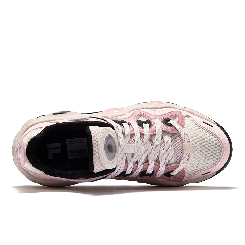FILA FUSION VERTICAL Crack Shoes Low top Vintage Basketball Shoes Women’s Angel Wing Powder