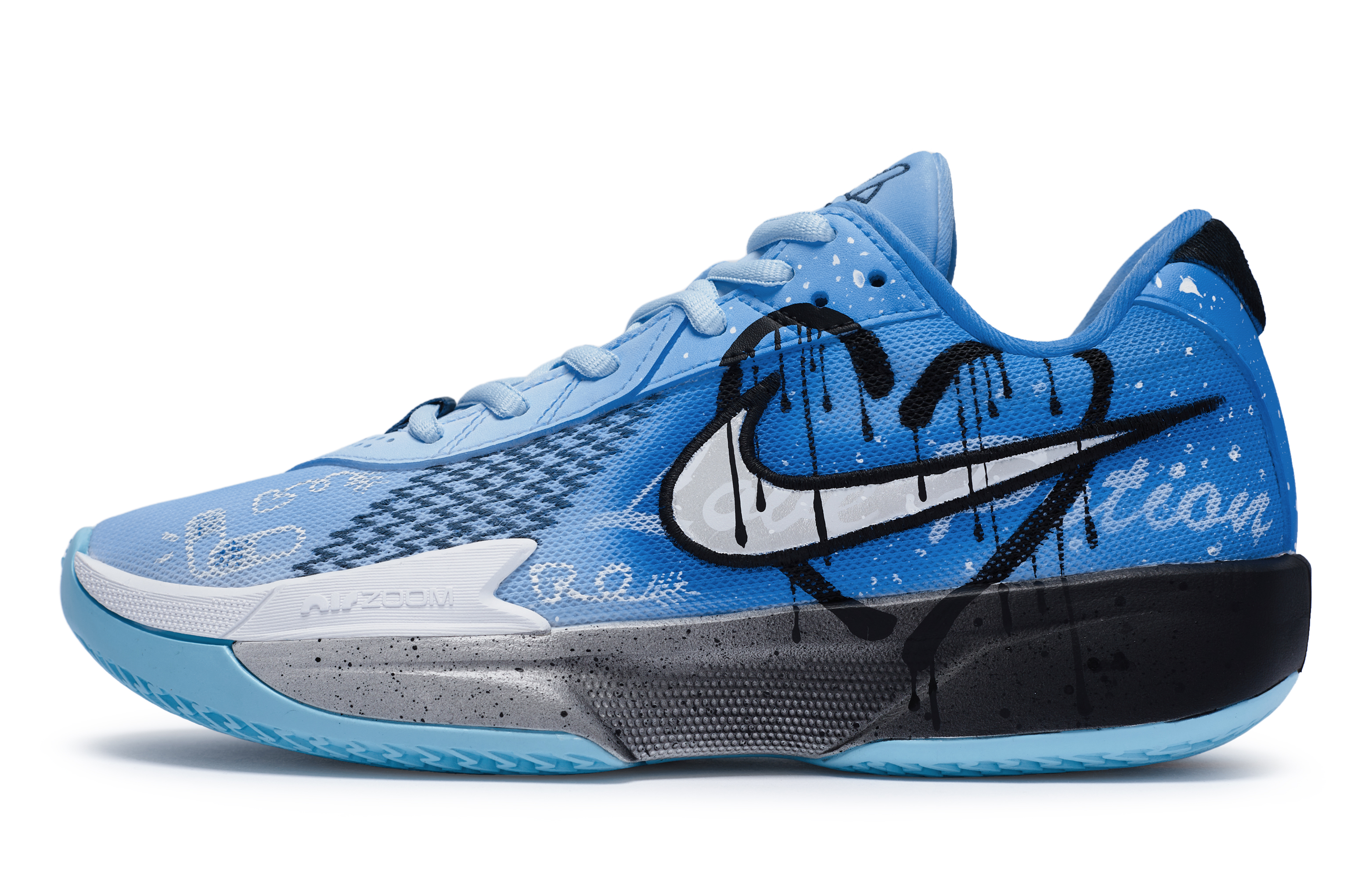 Nike Air Zoom G.T. Cut Academy 811 Manufacturing, Love Elixir Low top Basketball Shoes Unisex Blue White