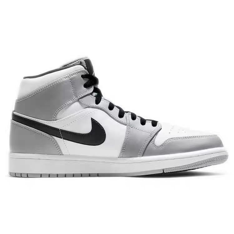 Jordan Air Jordan 1 Vintage Basketball Shoes Men’s Mid Top White/Gray