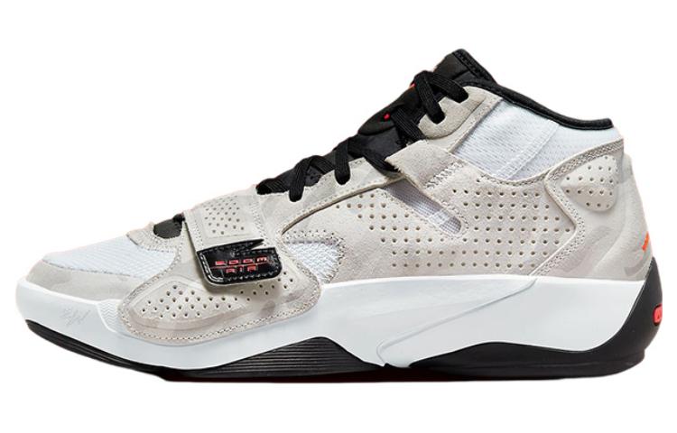 Jordan Zion 2 \"Light Camo\" Zion 2 Fashionable and Versatile Non-slip Wear-Resistant Lightweight Mid-top Practical Basketball Shoes Men's Black and White
