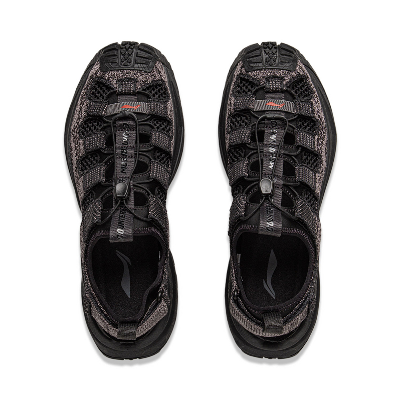 LiNing Outdoor CF Tracing Shock Absorbers Slip Resistant Abrasion Resistant Low top Hiking Shoes Unisex Black Gray