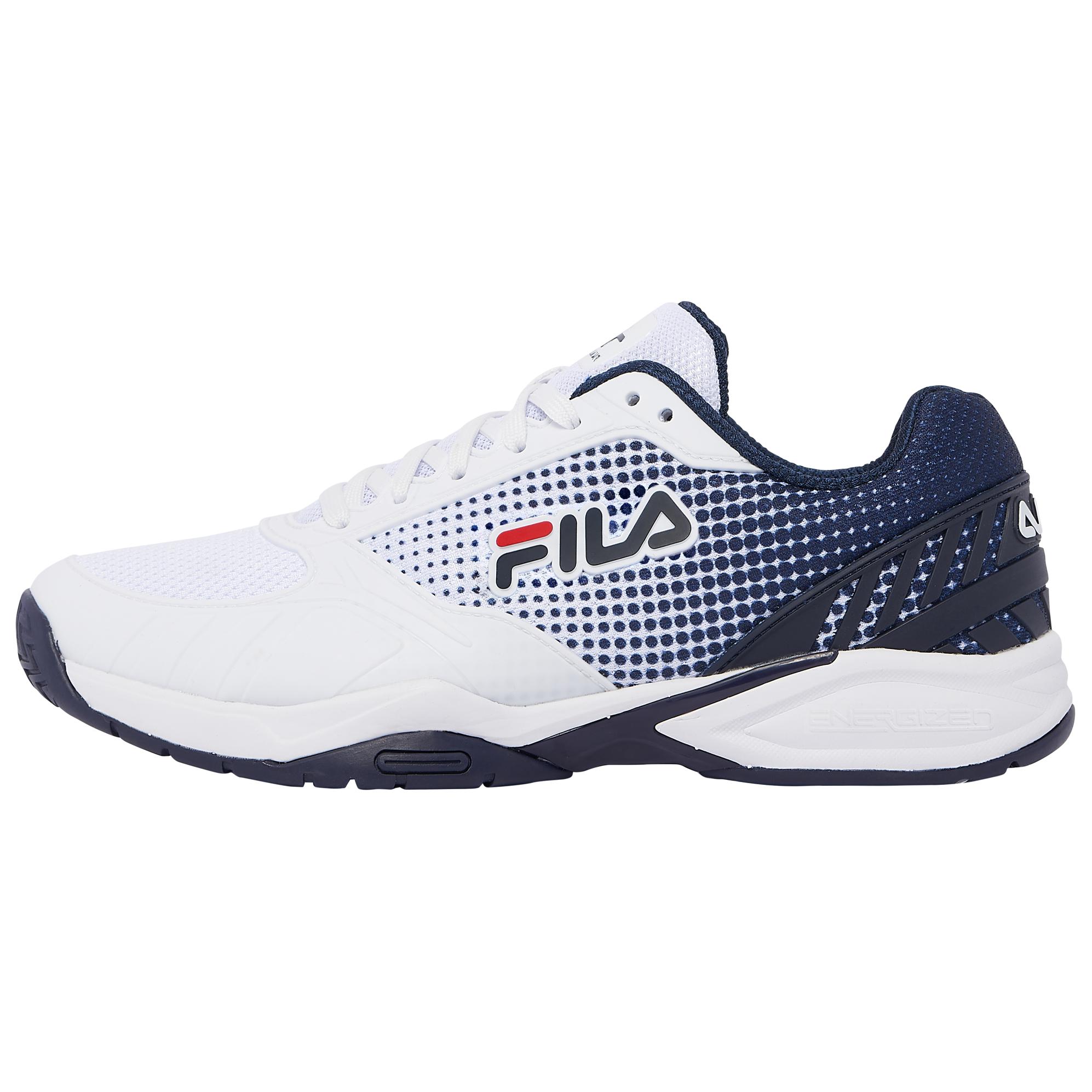 FILA Volley Zone Comfortable Low top Tennis Shoes Men's White Blue