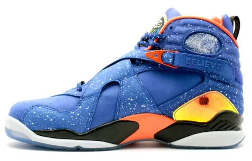 Jordan Air Jordan 8 Retro Doernbecher Charity Non-Slip Lightweight High Top Retro Basketball Shoes Men's Blue