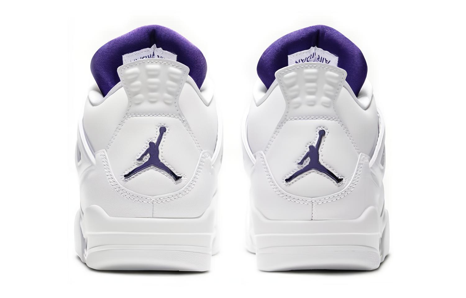 Кроссовки Jordan Air Jordan 4 Retro Purple Metallic (бело-фиолетовые) — Белый / фиолетовый — фото 5