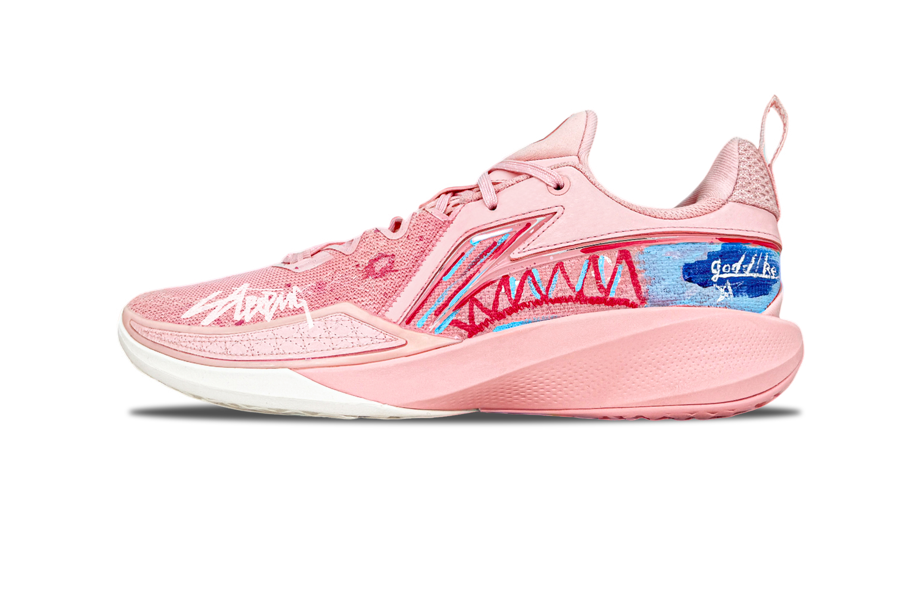 Li Ning Speed 2 Cushioning Breathable Cushioning Breathable Low top Basketball Shoes Men’s Cherry Blossom Pink