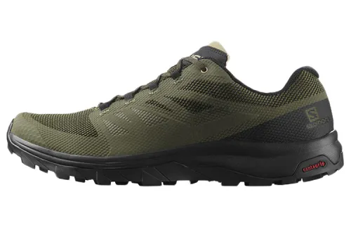 SALOMON Mountaineering & Hiking Shoes Men's Low Top Olive Green