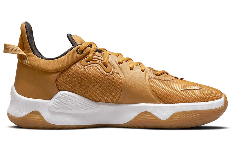 Мужские кроссовки Nike PG 5 TPU (бело-золотые) — Белый / золотой — фото 2