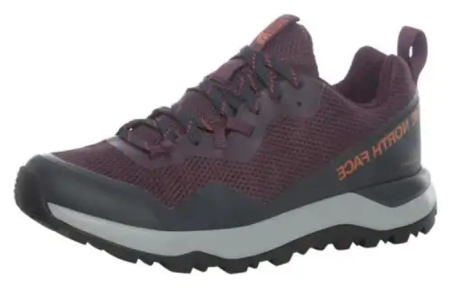THE NORTH FACE Activist Futrlight Cushioning, Wear Resistant Low top Mountaineering Hiking Shoes Women's Dark Red