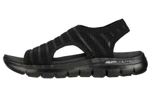 Skechers Flex Appeal 2.0 Beach Sandals Women's All Black