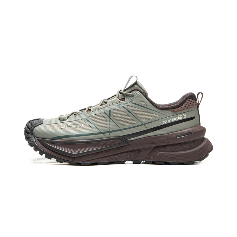 Li Ning Outdoor CF Tracing, Xingchuan SE Low top Hiking Shoes Unisex Withered Grass Gray