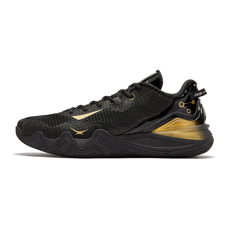 PEAK Taichi Origin 1.0 Cushioning Slip Resistant Abrasion Resistant Low top Basketball Shoes Men’s Black Gold