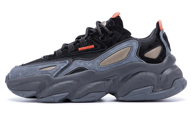 STARTER Strata Collection Mesh Abrasion Resistant, Breathable, Lightweight Low top Chunky Sneakers Unisex Black Gray