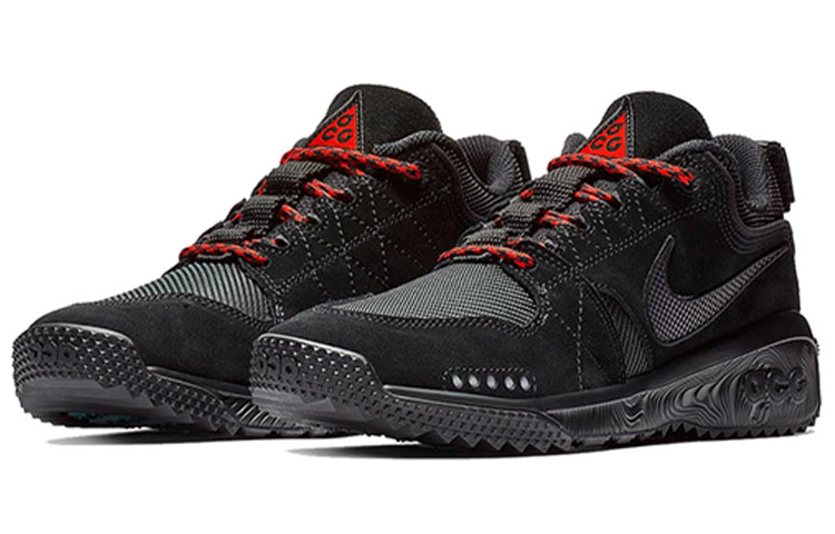 Мужские кроссовки Nike ACG Dog Mountain (черно-красные) — фото 3