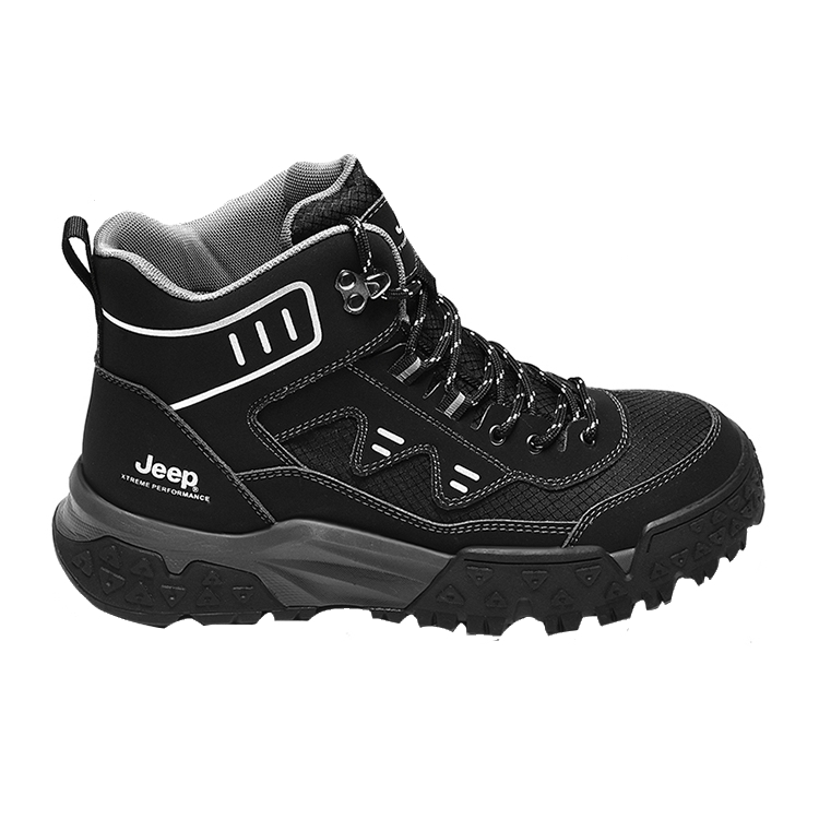 Jeep Soft And Comfortable High top Mountaineering Shoes Men’s Black