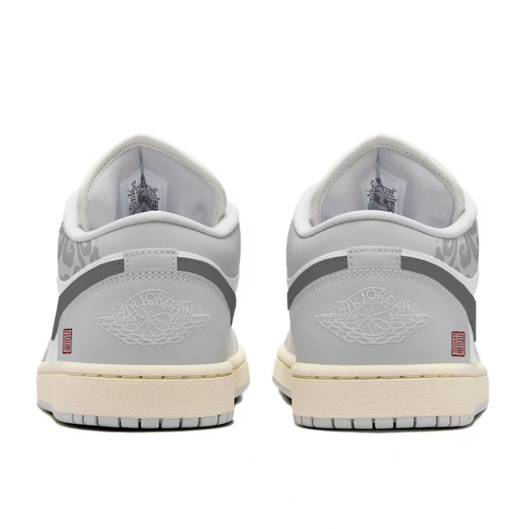 Jordan Air Jordan 1 Low top Vintage Basketball Shoes Women’s Gray White